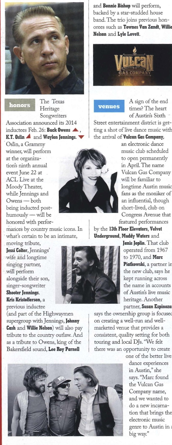 Texas Music Magazine Exceprt - June 2014